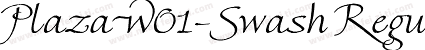 PlazaW01-Swash Regular字体转换